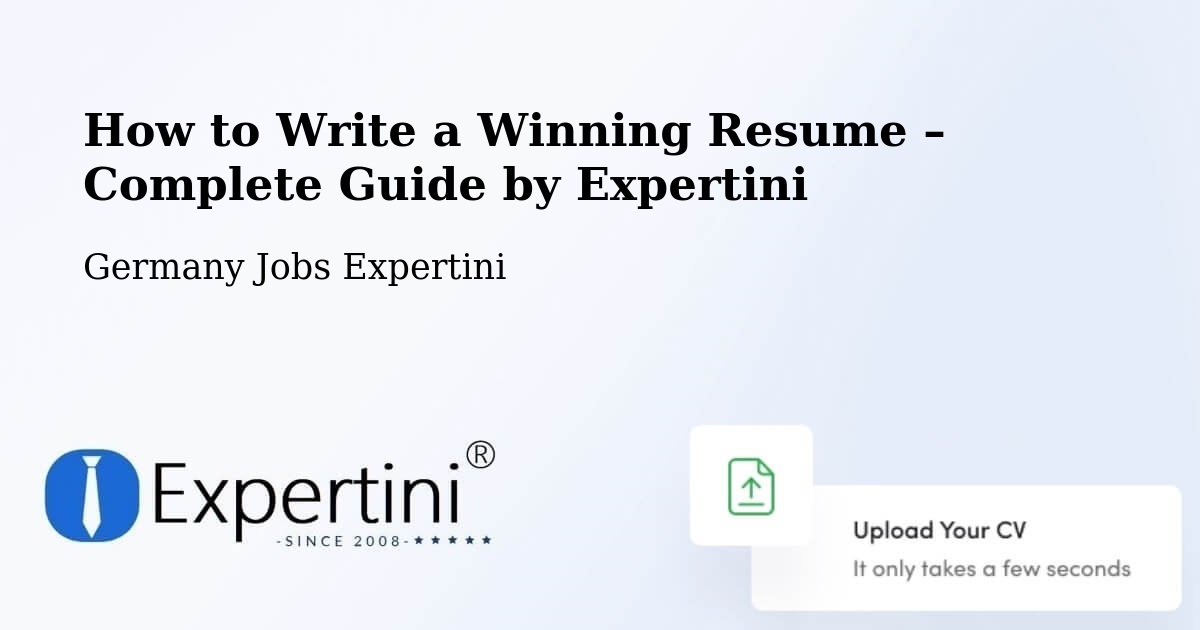 Resume Writing Guide for Job Seekers – Schleusingen - Schleusingen, Germany Jobs Expertini